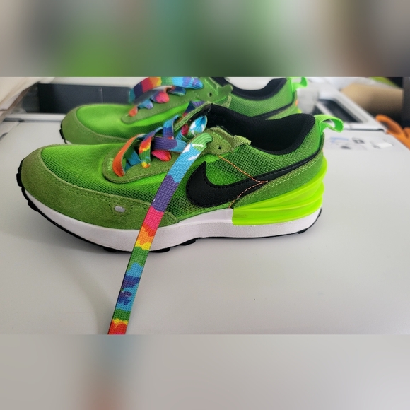 Nike Waffle One Electric Green GS Shoes  12c - Picture 4 of 6